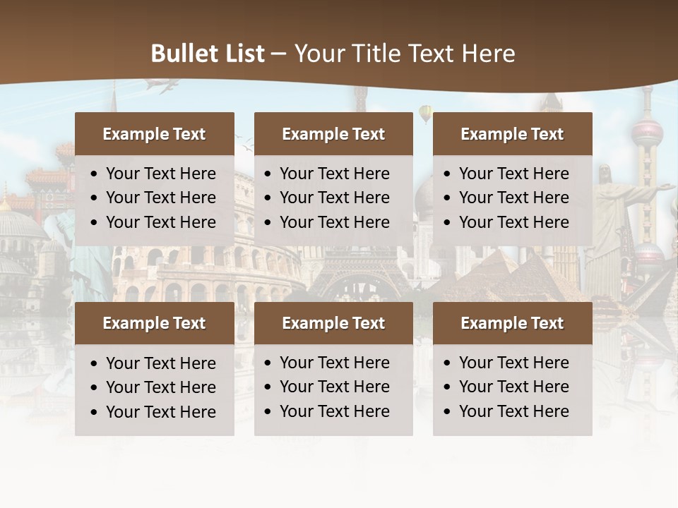 A Group Of Buildings With A Sky Background PowerPoint Template