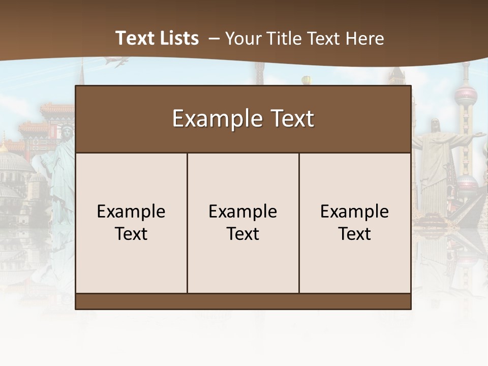 A Group Of Buildings With A Sky Background PowerPoint Template