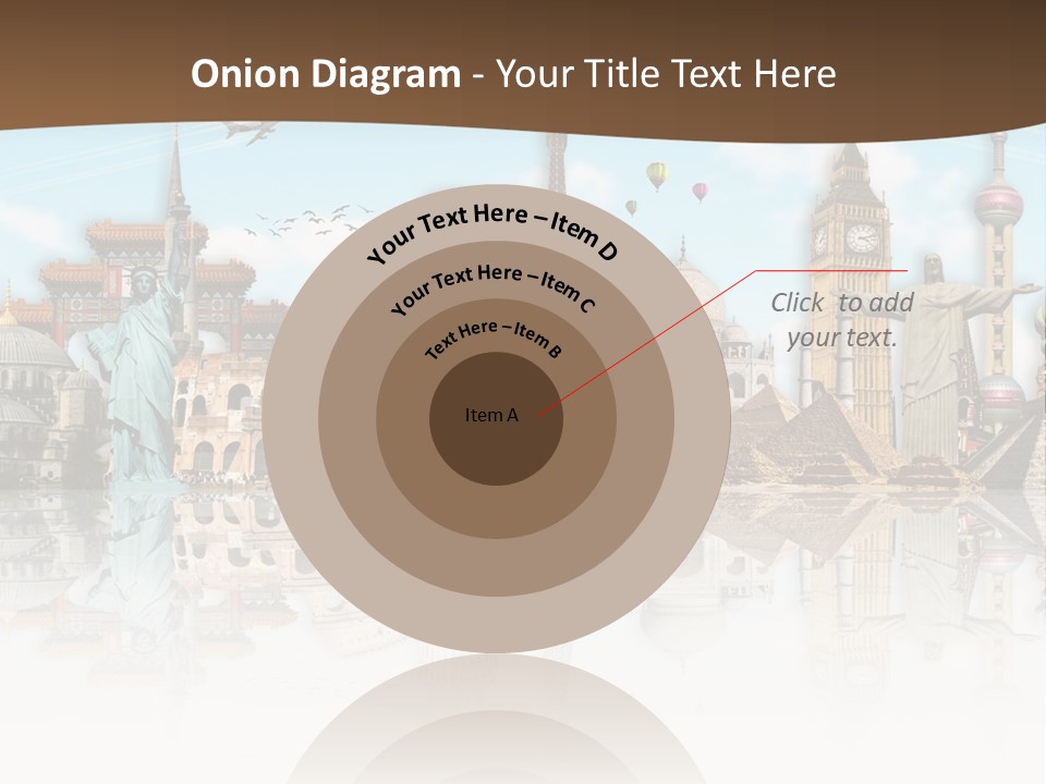 A Group Of Buildings With A Sky Background PowerPoint Template