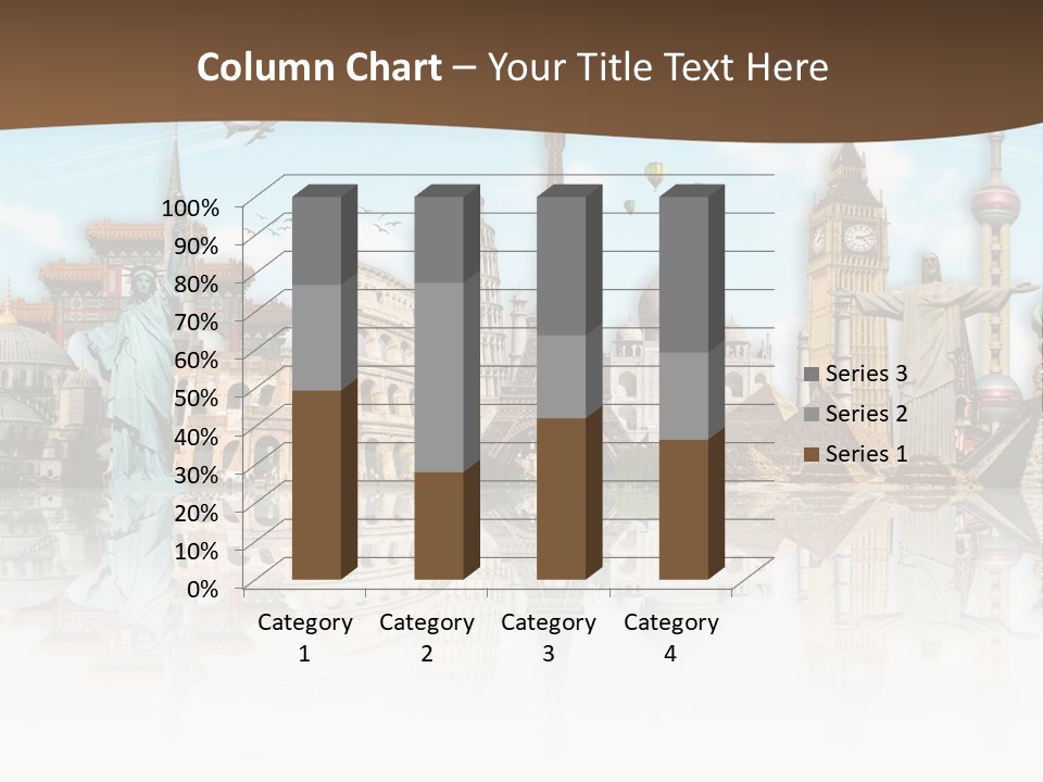 A Group Of Buildings With A Sky Background PowerPoint Template