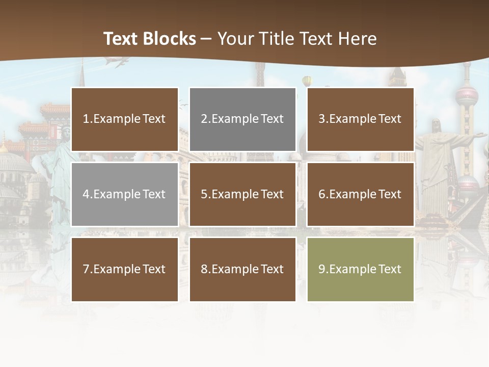 A Group Of Buildings With A Sky Background PowerPoint Template