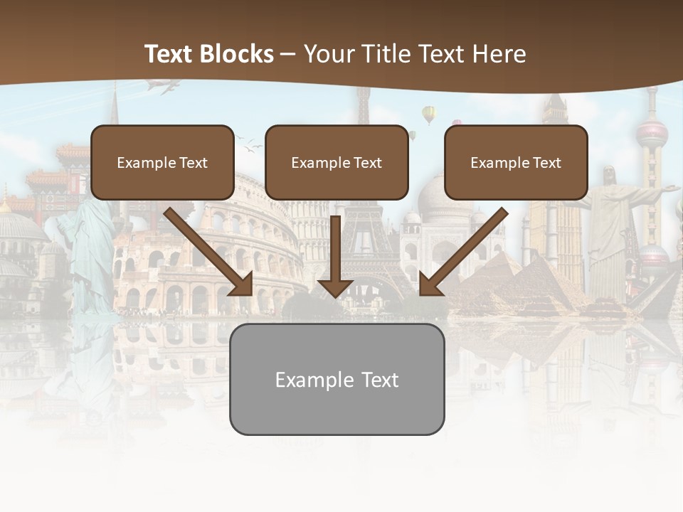 A Group Of Buildings With A Sky Background PowerPoint Template
