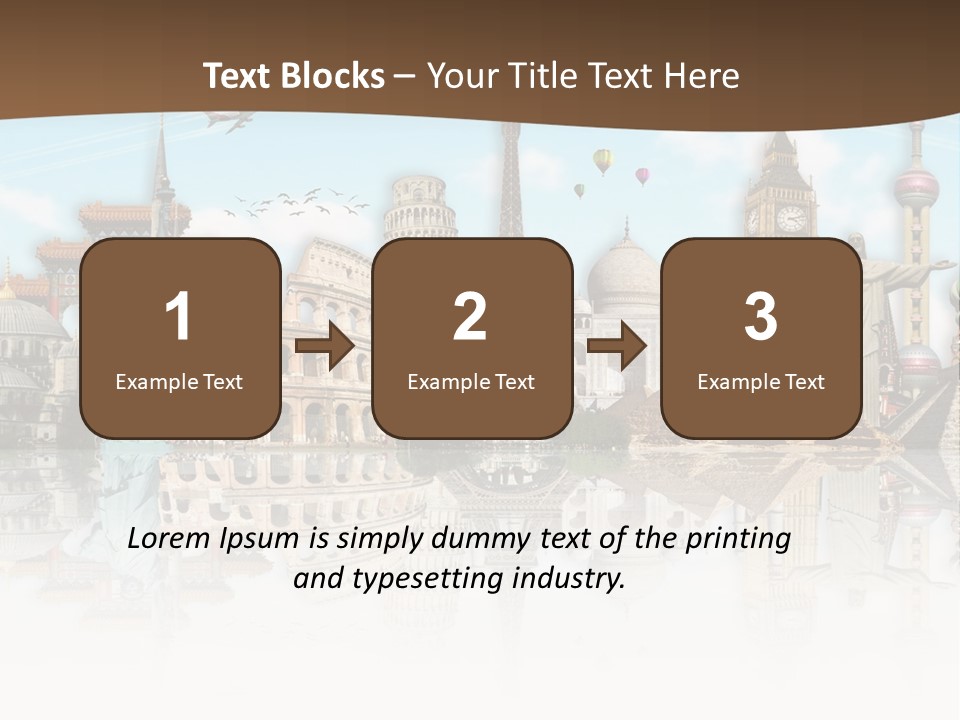 A Group Of Buildings With A Sky Background PowerPoint Template