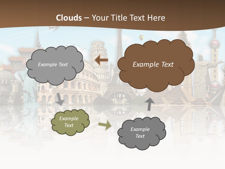 A Group Of Buildings With A Sky Background PowerPoint Template