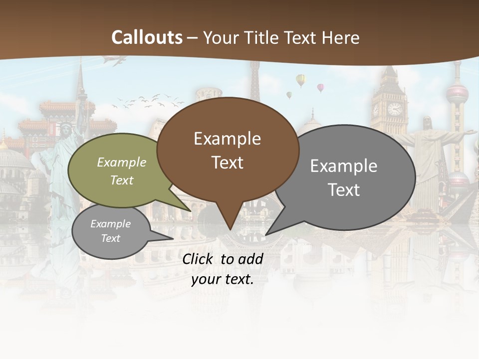 A Group Of Buildings With A Sky Background PowerPoint Template