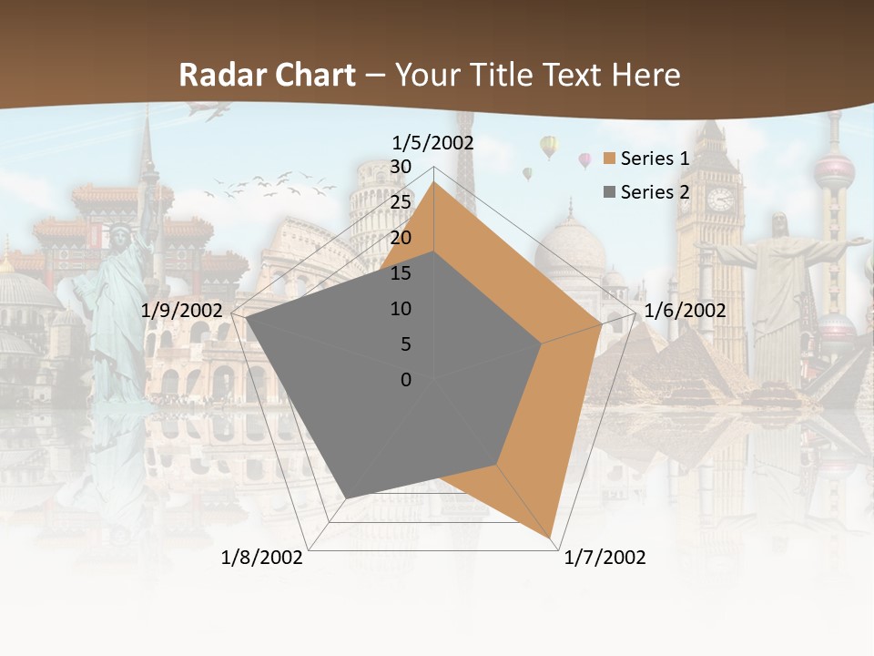 A Group Of Buildings With A Sky Background PowerPoint Template