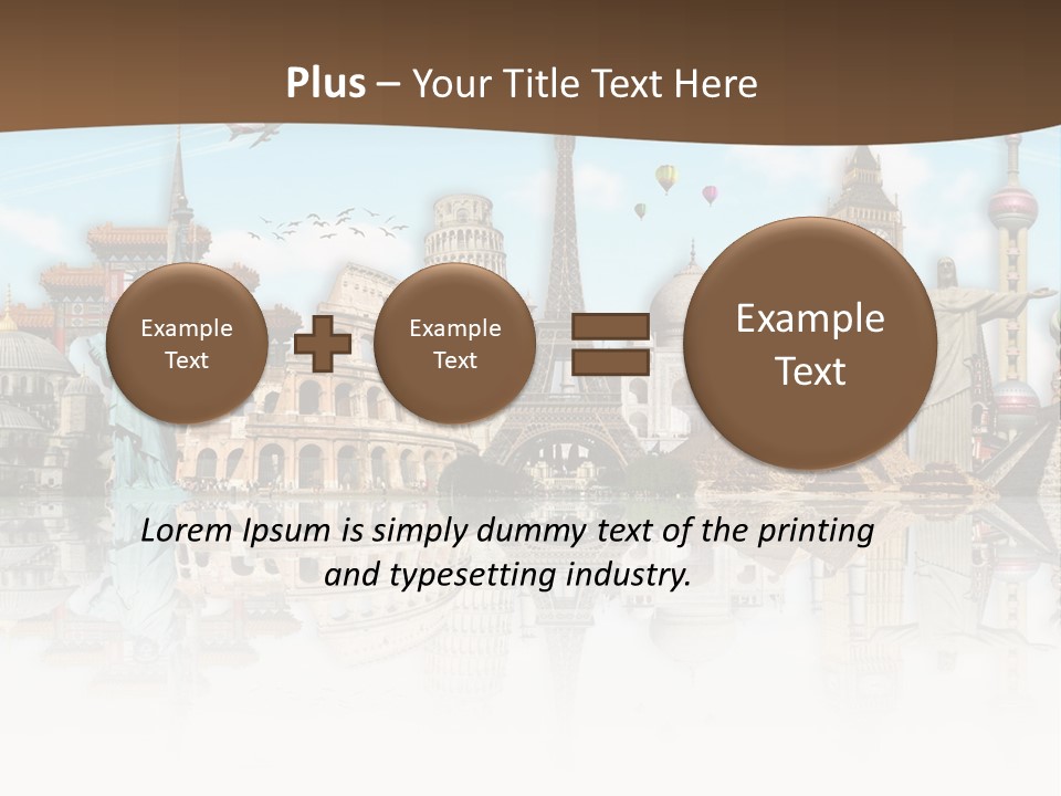 A Group Of Buildings With A Sky Background PowerPoint Template