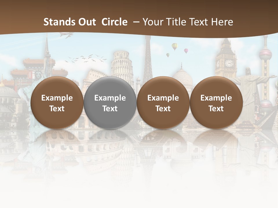 A Group Of Buildings With A Sky Background PowerPoint Template