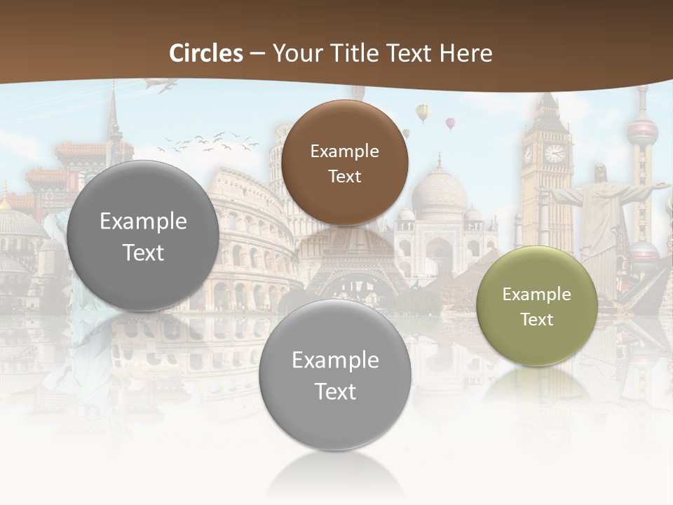 A Group Of Buildings With A Sky Background PowerPoint Template