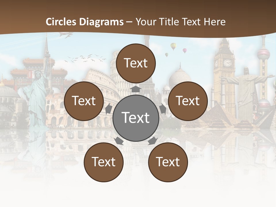 A Group Of Buildings With A Sky Background PowerPoint Template