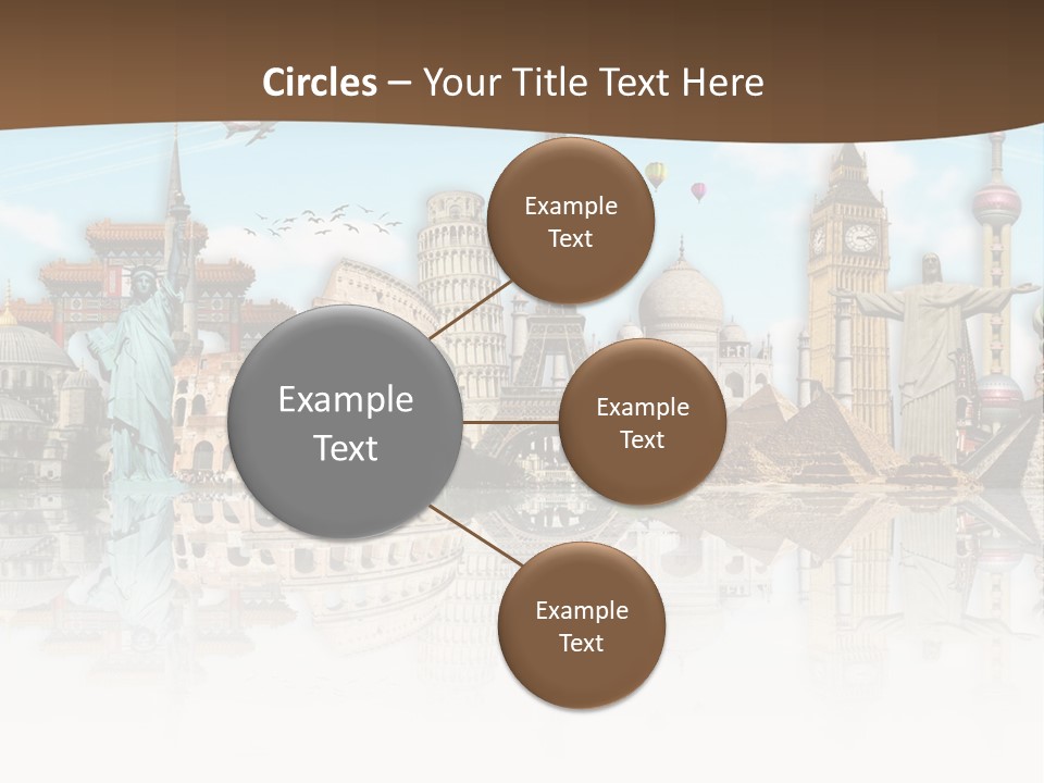 A Group Of Buildings With A Sky Background PowerPoint Template