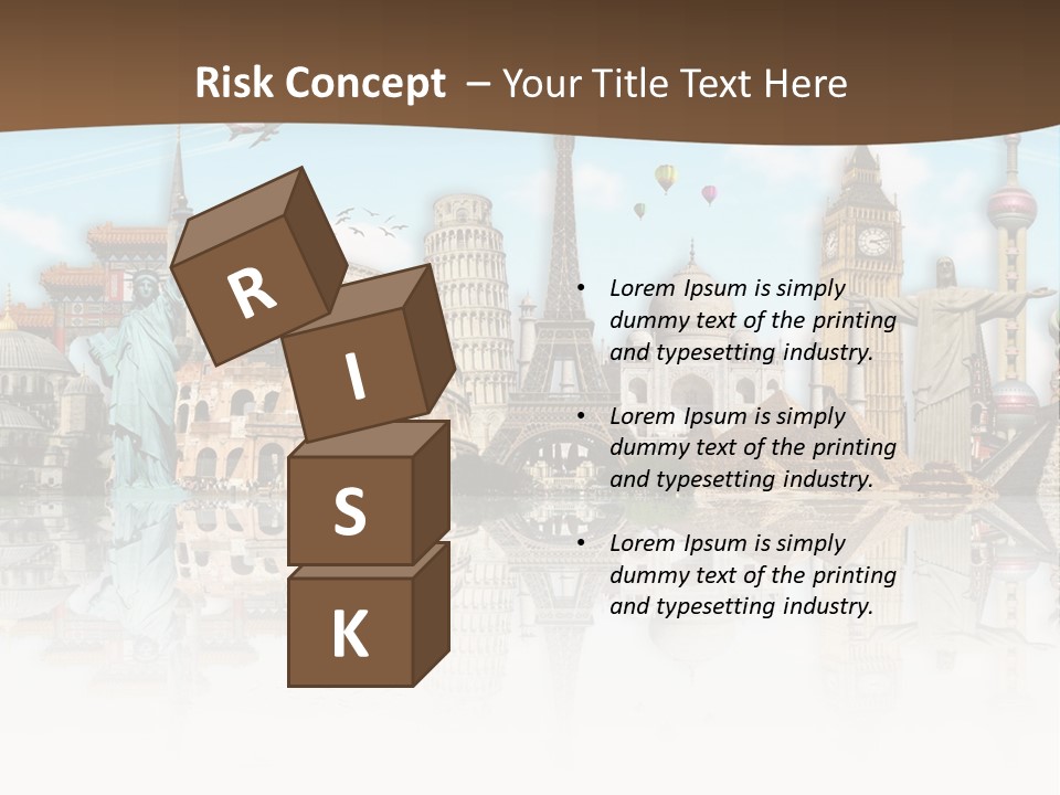 A Group Of Buildings With A Sky Background PowerPoint Template