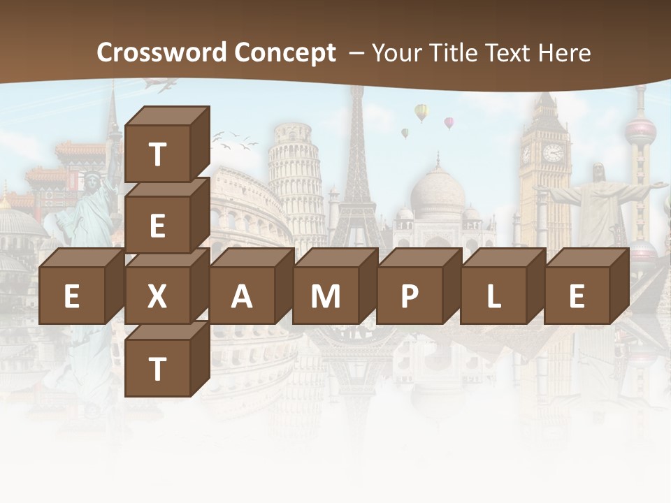 A Group Of Buildings With A Sky Background PowerPoint Template