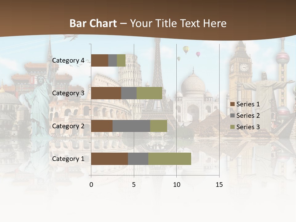 A Group Of Buildings With A Sky Background PowerPoint Template