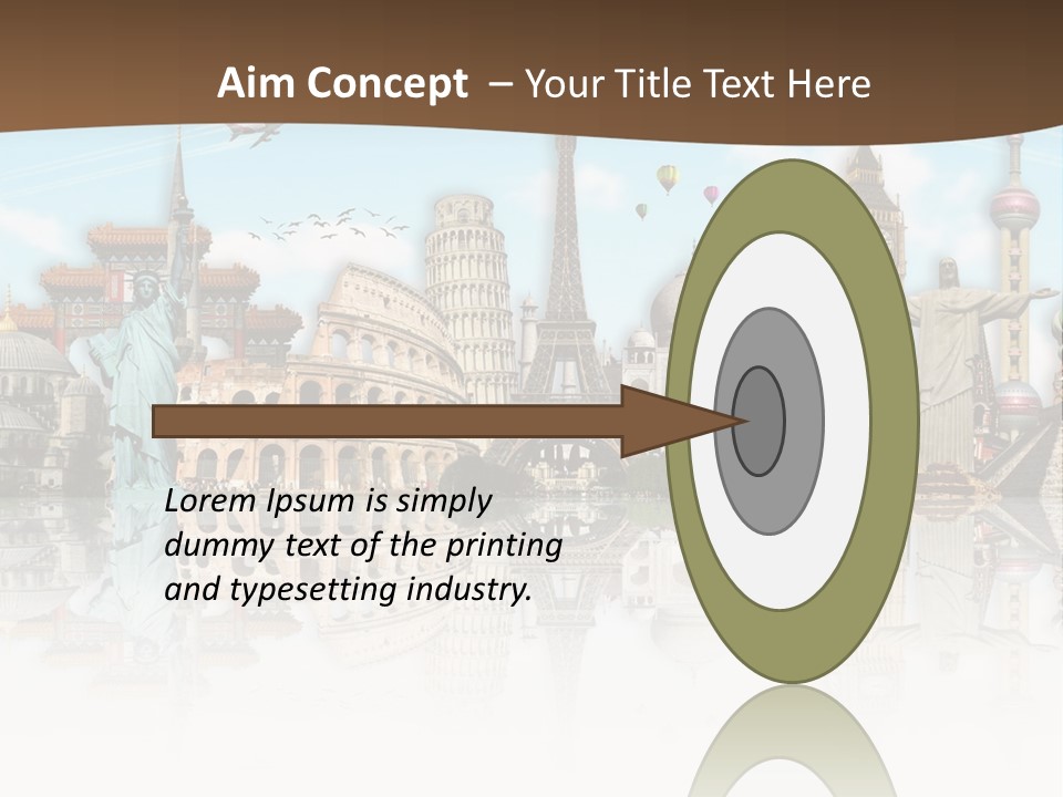 A Group Of Buildings With A Sky Background PowerPoint Template