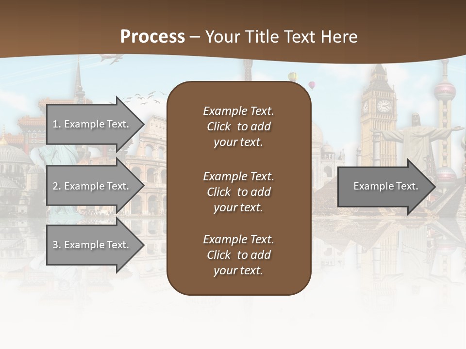 A Group Of Buildings With A Sky Background PowerPoint Template