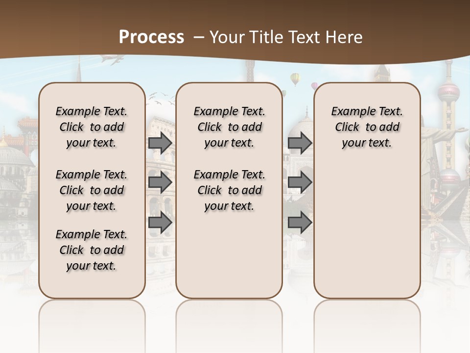 A Group Of Buildings With A Sky Background PowerPoint Template