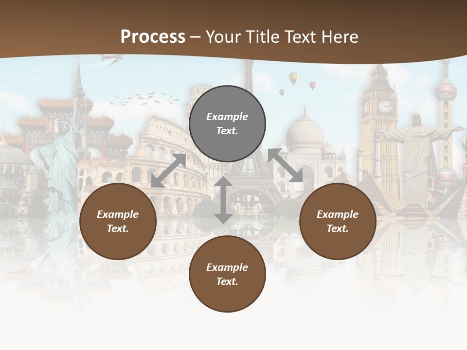 A Group Of Buildings With A Sky Background PowerPoint Template