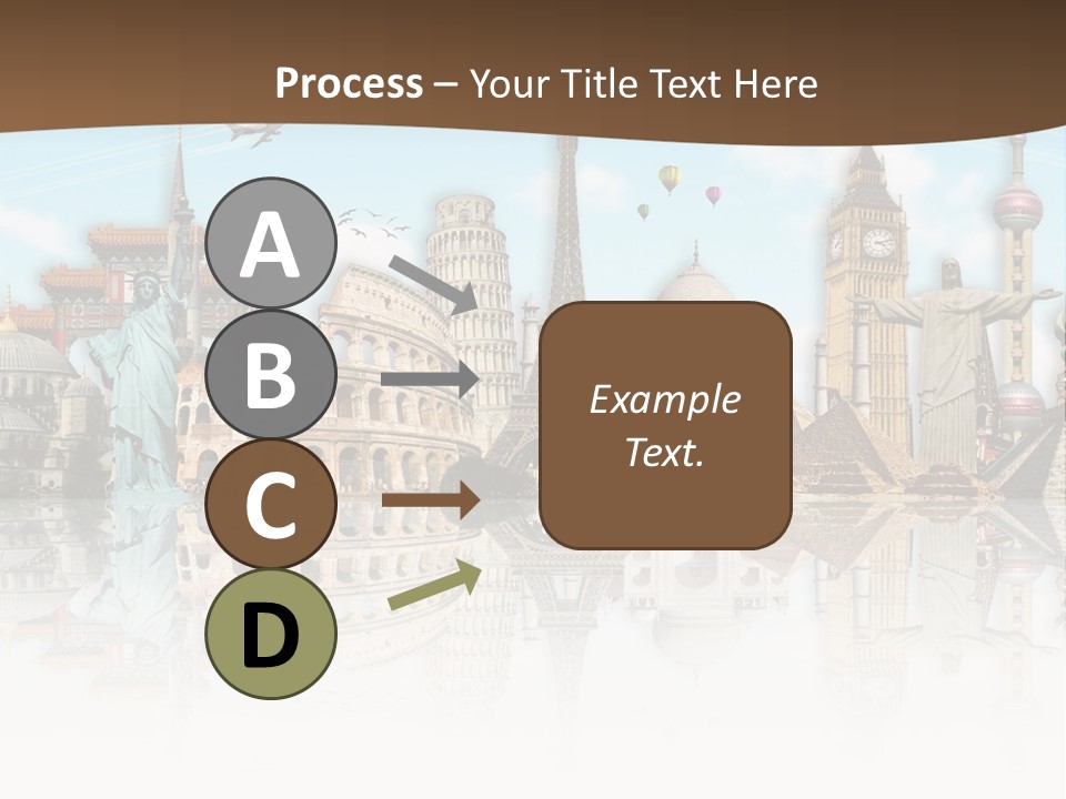 A Group Of Buildings With A Sky Background PowerPoint Template