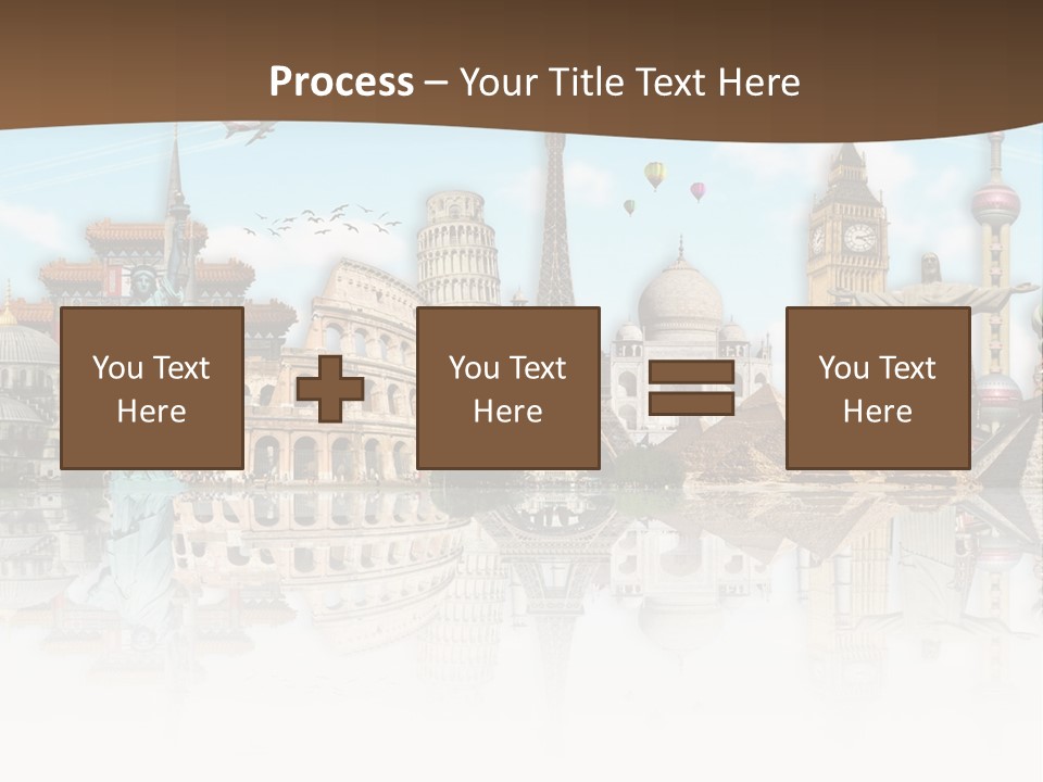 A Group Of Buildings With A Sky Background PowerPoint Template