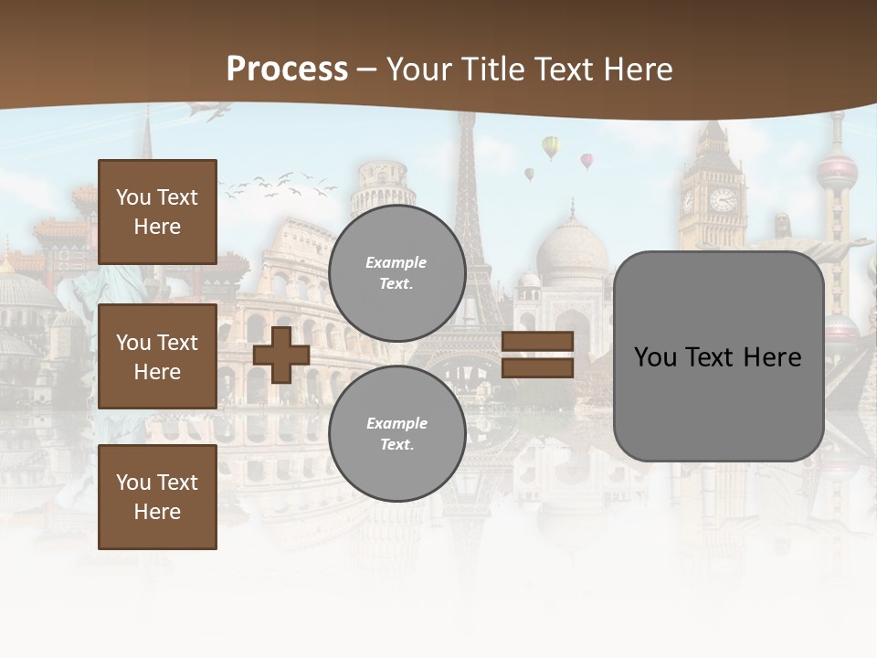 A Group Of Buildings With A Sky Background PowerPoint Template