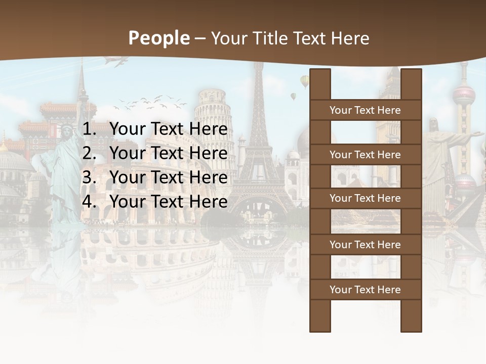 A Group Of Buildings With A Sky Background PowerPoint Template