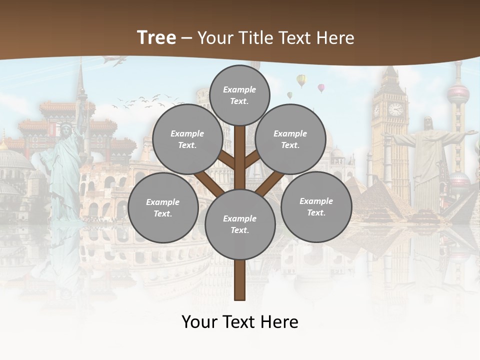 A Group Of Buildings With A Sky Background PowerPoint Template