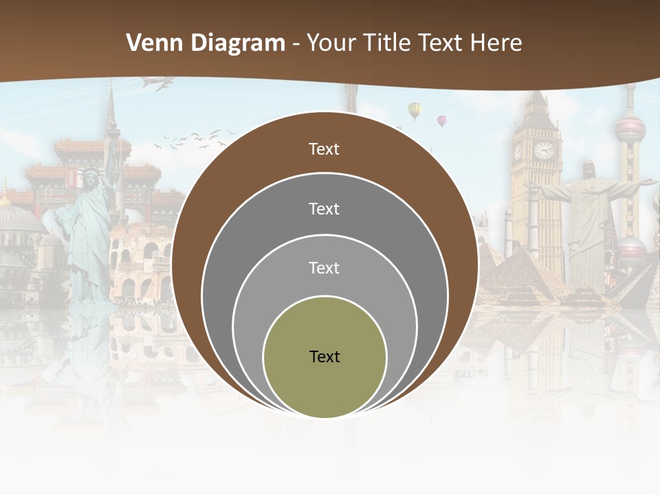A Group Of Buildings With A Sky Background PowerPoint Template