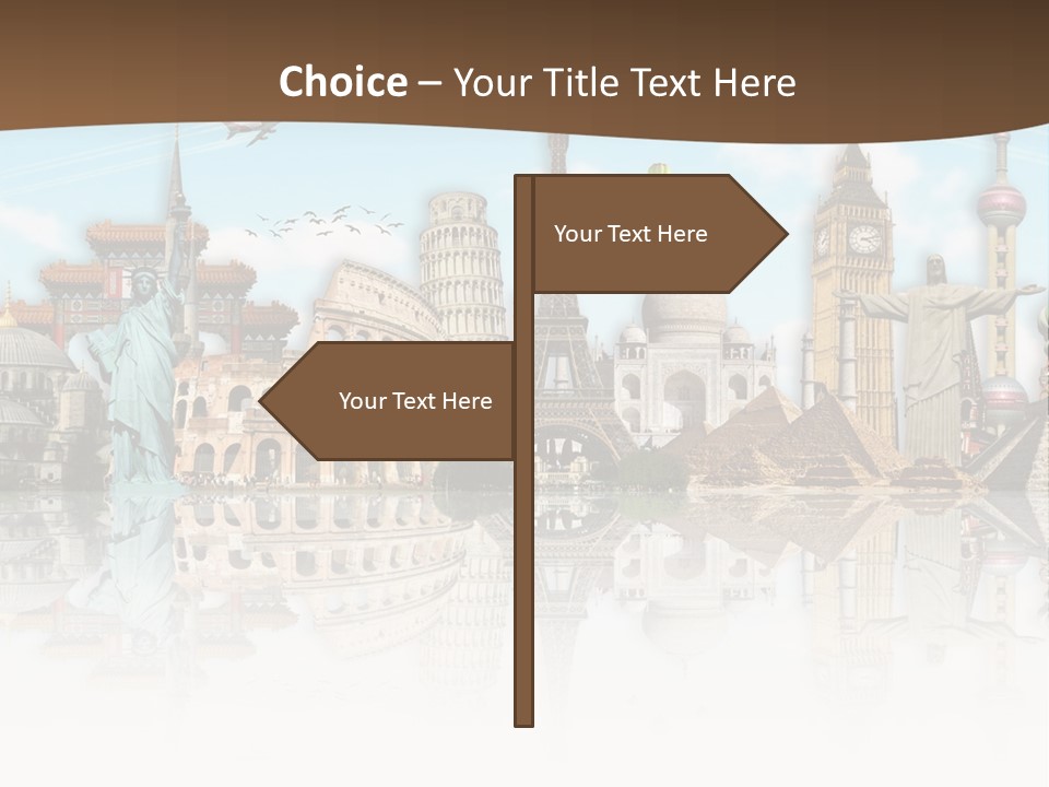A Group Of Buildings With A Sky Background PowerPoint Template