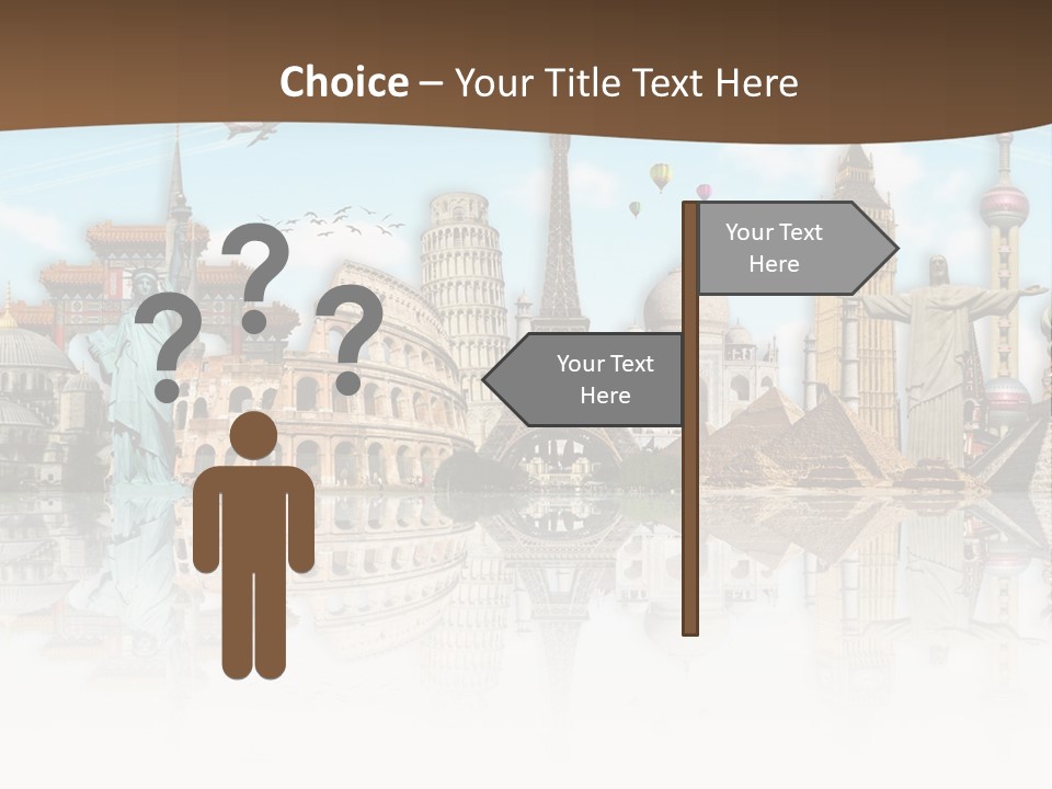 A Group Of Buildings With A Sky Background PowerPoint Template
