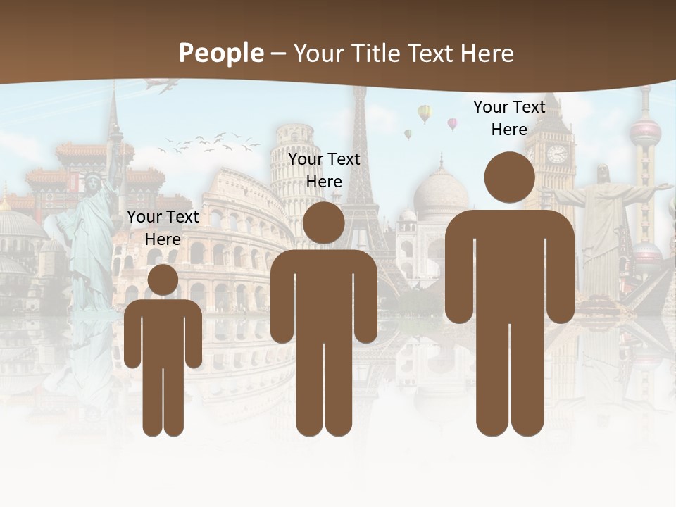 A Group Of Buildings With A Sky Background PowerPoint Template