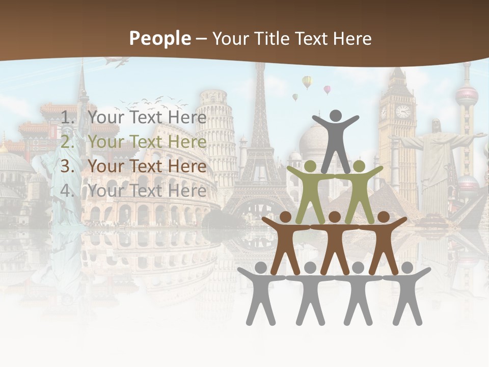 A Group Of Buildings With A Sky Background PowerPoint Template