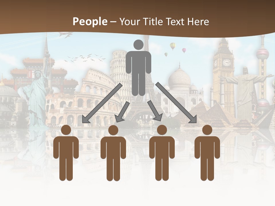 A Group Of Buildings With A Sky Background PowerPoint Template