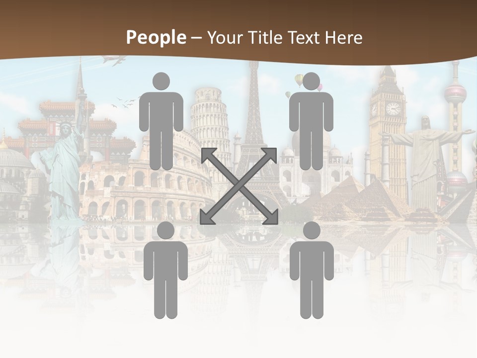 A Group Of Buildings With A Sky Background PowerPoint Template