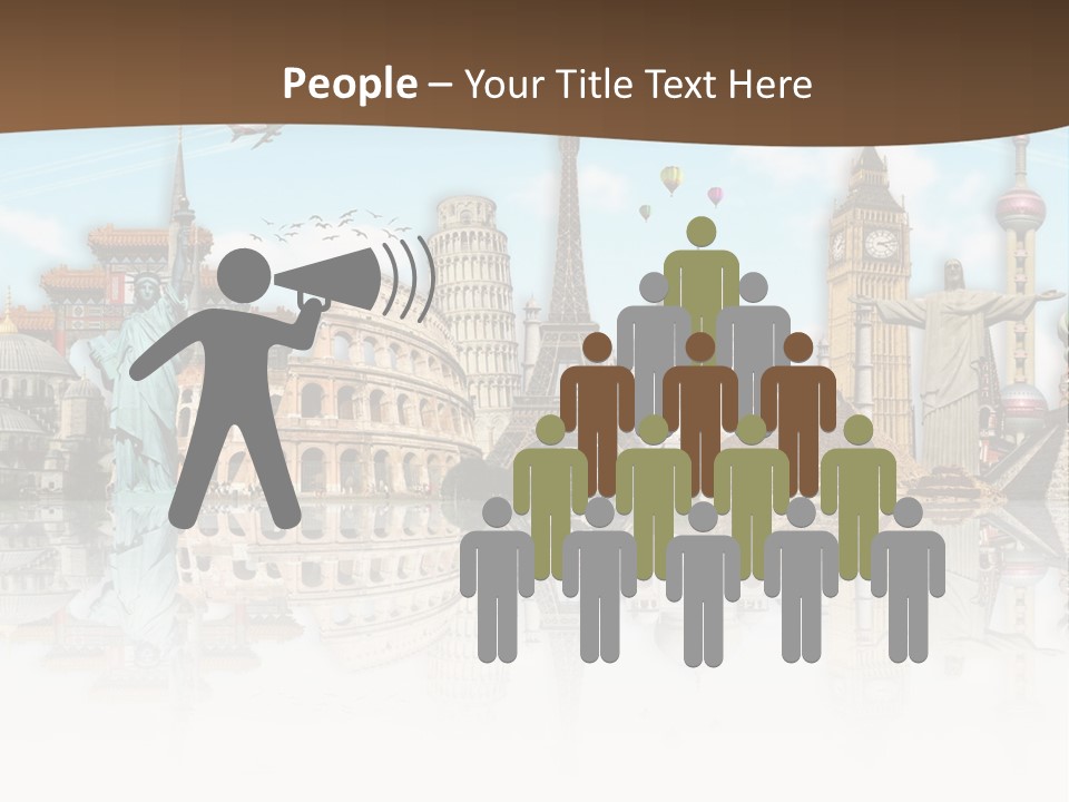 A Group Of Buildings With A Sky Background PowerPoint Template