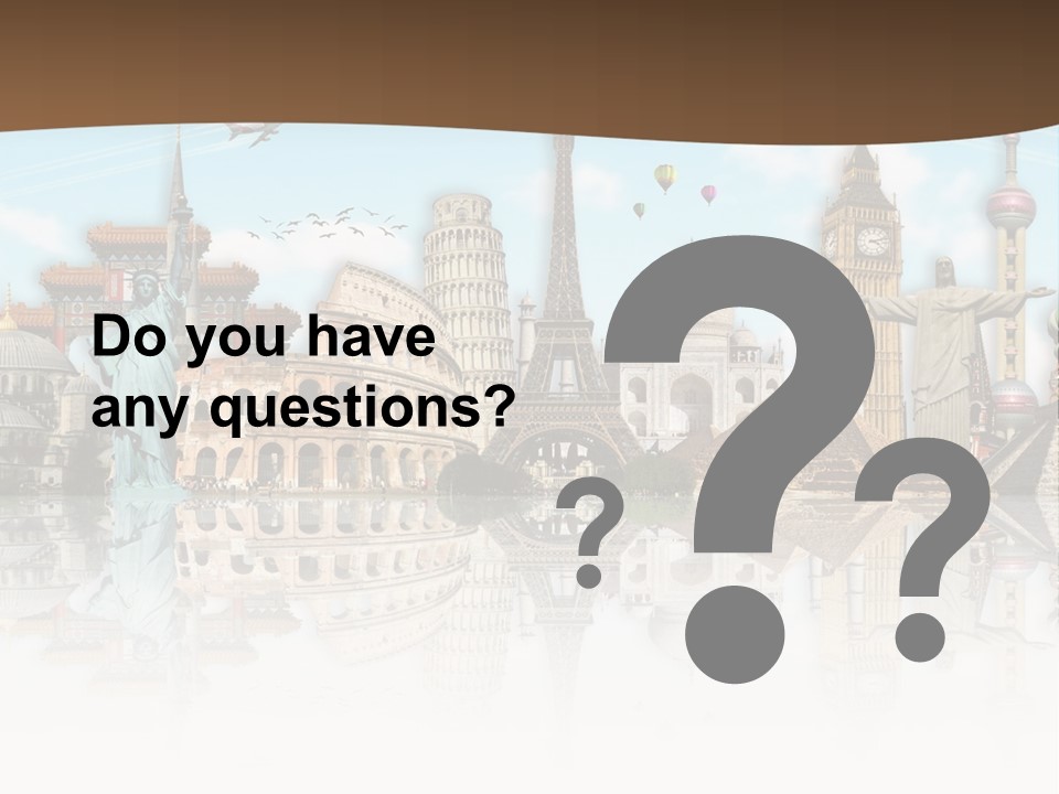 A Group Of Buildings With A Sky Background PowerPoint Template