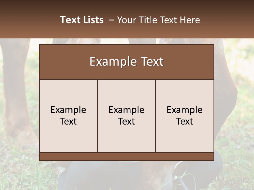 A Girl Reading A Book Next To A Horse PowerPoint Template