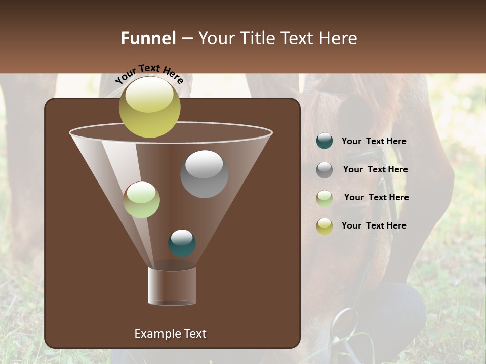 A Girl Reading A Book Next To A Horse PowerPoint Template