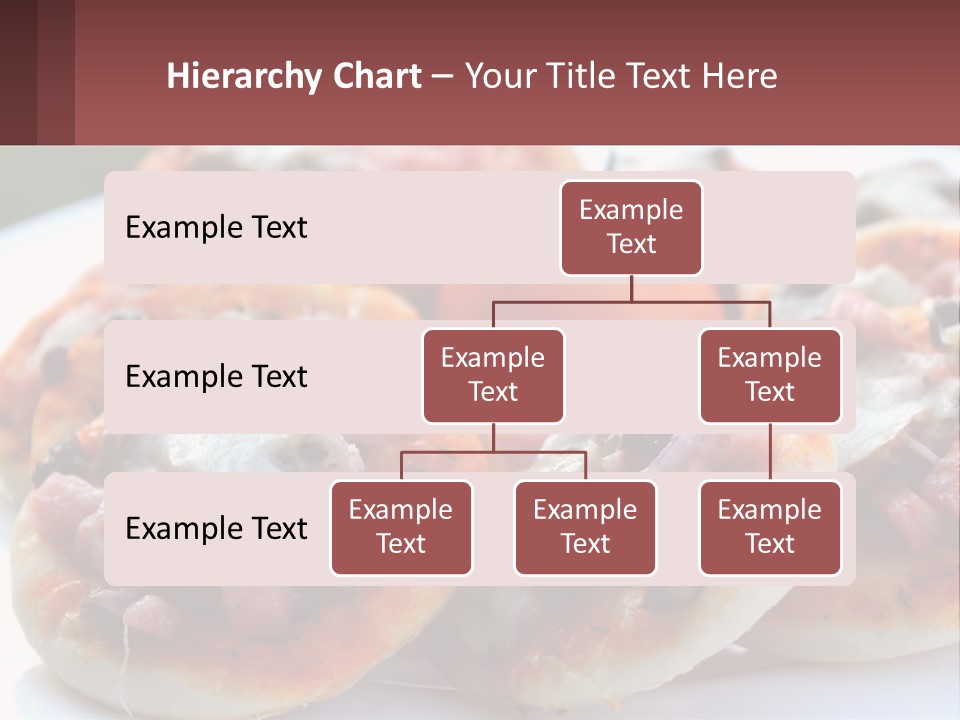 A White Plate Topped With Mini Pizzas Covered In Toppings PowerPoint Template