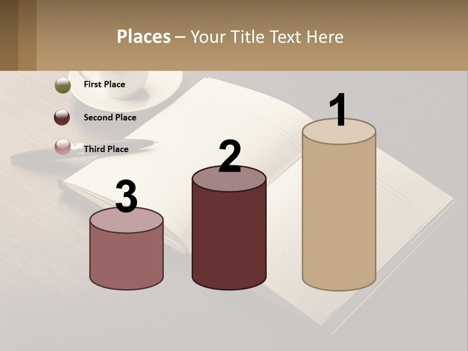 A Cup Of Coffee And A Book On A Table PowerPoint Template