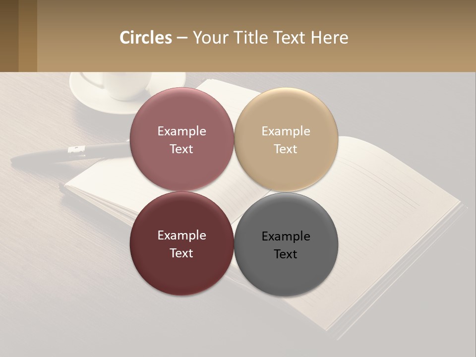 A Cup Of Coffee And A Book On A Table PowerPoint Template