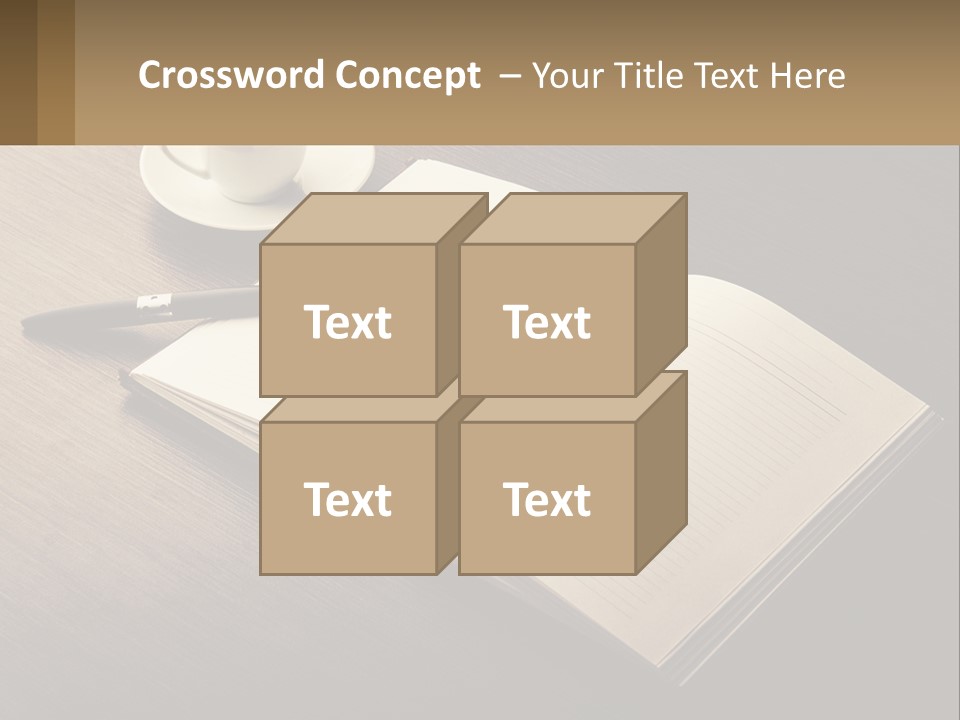 A Cup Of Coffee And A Book On A Table PowerPoint Template