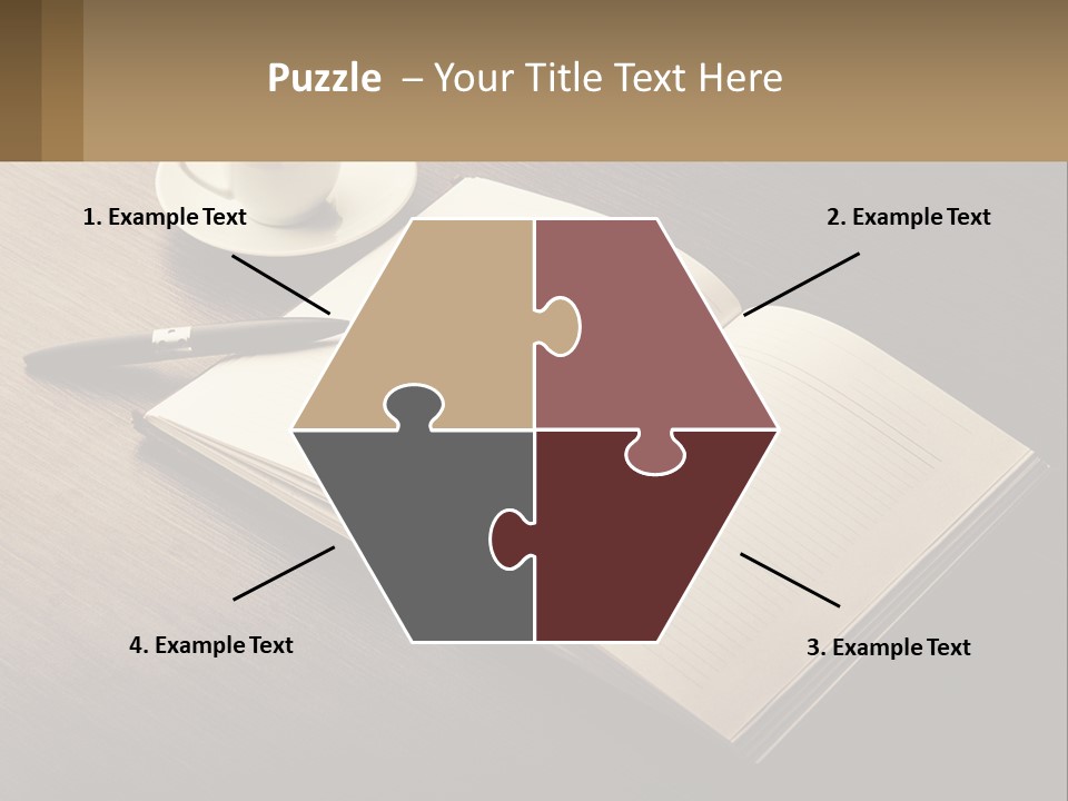 A Cup Of Coffee And A Book On A Table PowerPoint Template