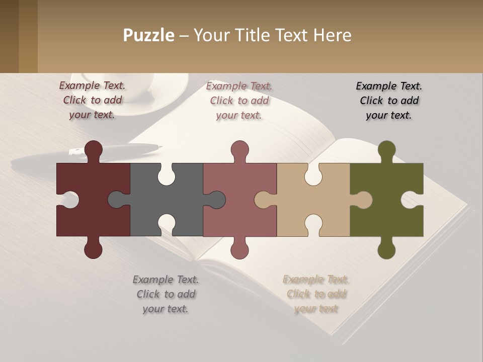 A Cup Of Coffee And A Book On A Table PowerPoint Template