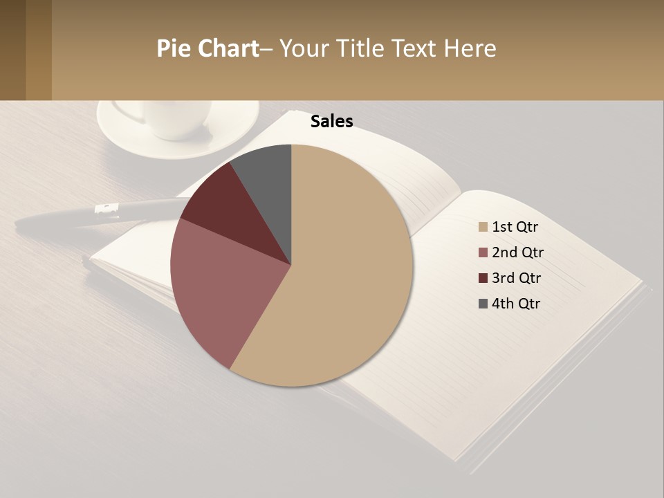 A Cup Of Coffee And A Book On A Table PowerPoint Template