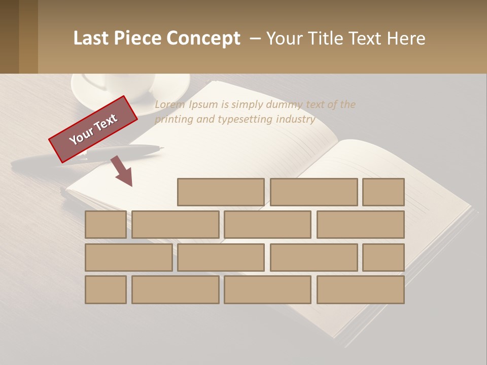 A Cup Of Coffee And A Book On A Table PowerPoint Template