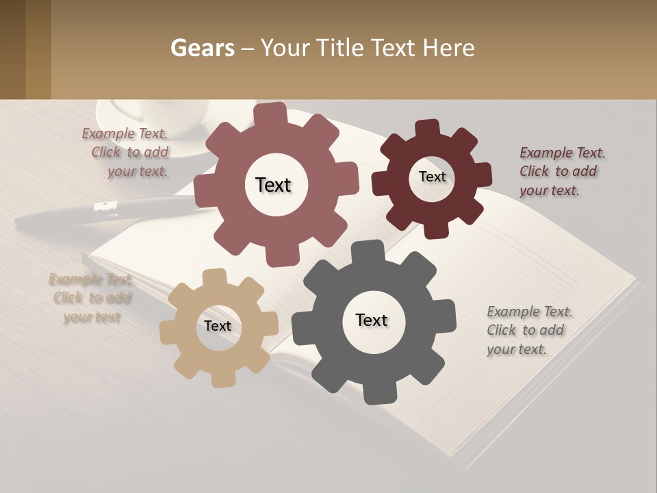 A Cup Of Coffee And A Book On A Table PowerPoint Template