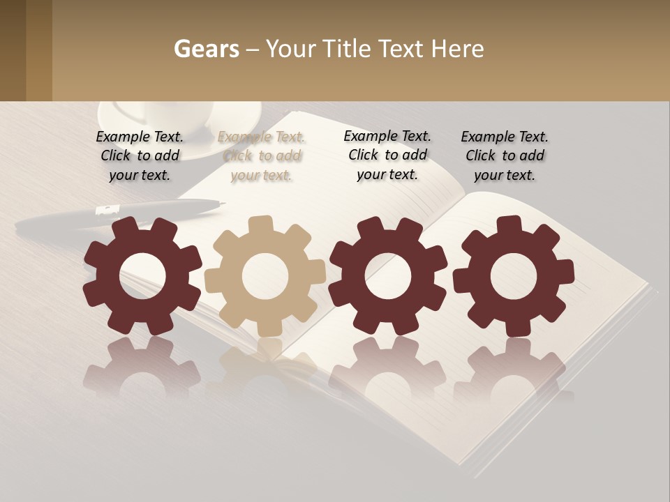 A Cup Of Coffee And A Book On A Table PowerPoint Template