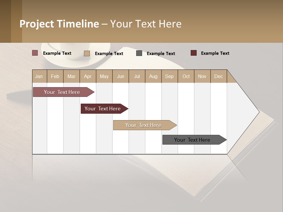 A Cup Of Coffee And A Book On A Table PowerPoint Template