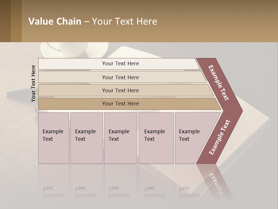 A Cup Of Coffee And A Book On A Table PowerPoint Template